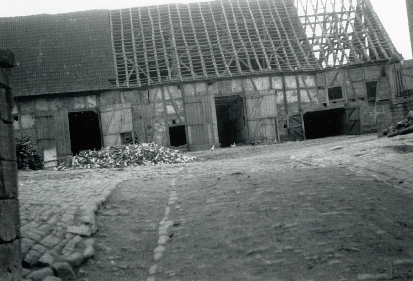 Abriss der Zehntscheune 1953